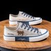 Bear cartoon canvas shoes low-top teenage student men's shoes new trendy versatile soft-soled breathable board shoes