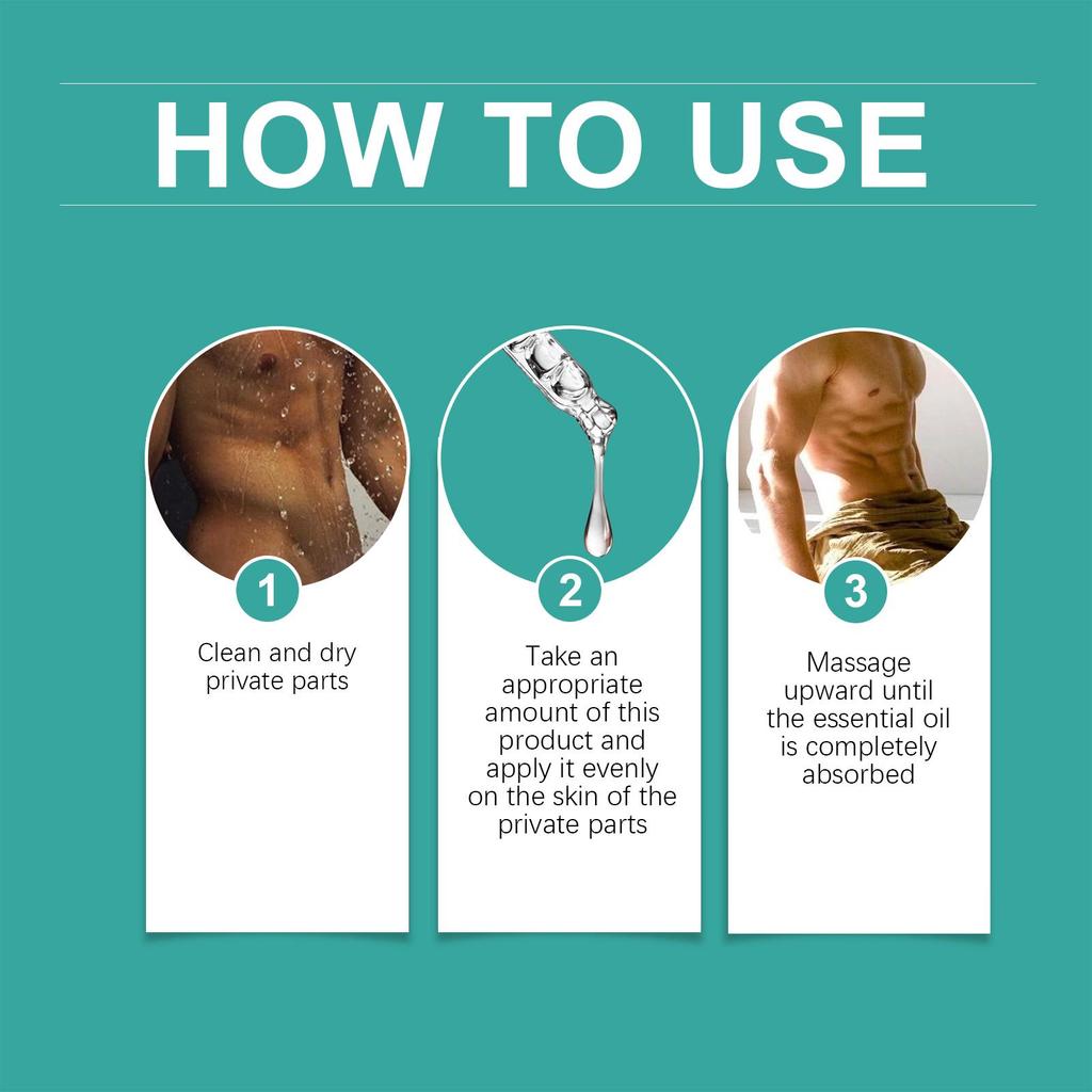 Men's Body Care Herbal Serum, Male Massage Essential Oil, Deep Nourishing Moisturizing Body Care Oil for Men’s Daily Grooming