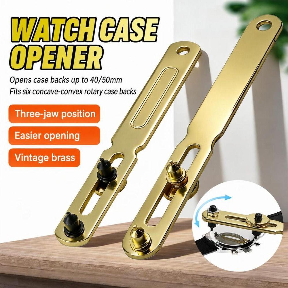 Metal Watch Back Opener Two‑Prong Watch Case Opener Professional Watch Case Remover Watch Repair