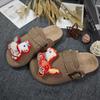 2026 Spring/Autumn Children's Non-Slip Closed-Toe Birken Slippers: Cute Smiling Horse Design, Comfortable Parent-Child Outerwear.