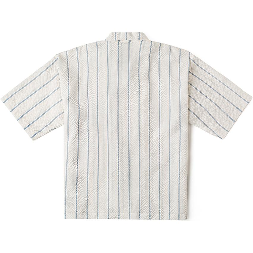 Vans Fold-Over Collar Button-Design Short Sleeve Shirt Unisex Tops Blue VN000GTKCTU