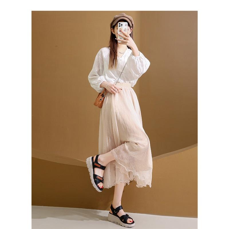 Women's Platform Sandals SIKETU Summer Velcro Thick Sole Casual Beach Shoes Lightweight Non-Slip