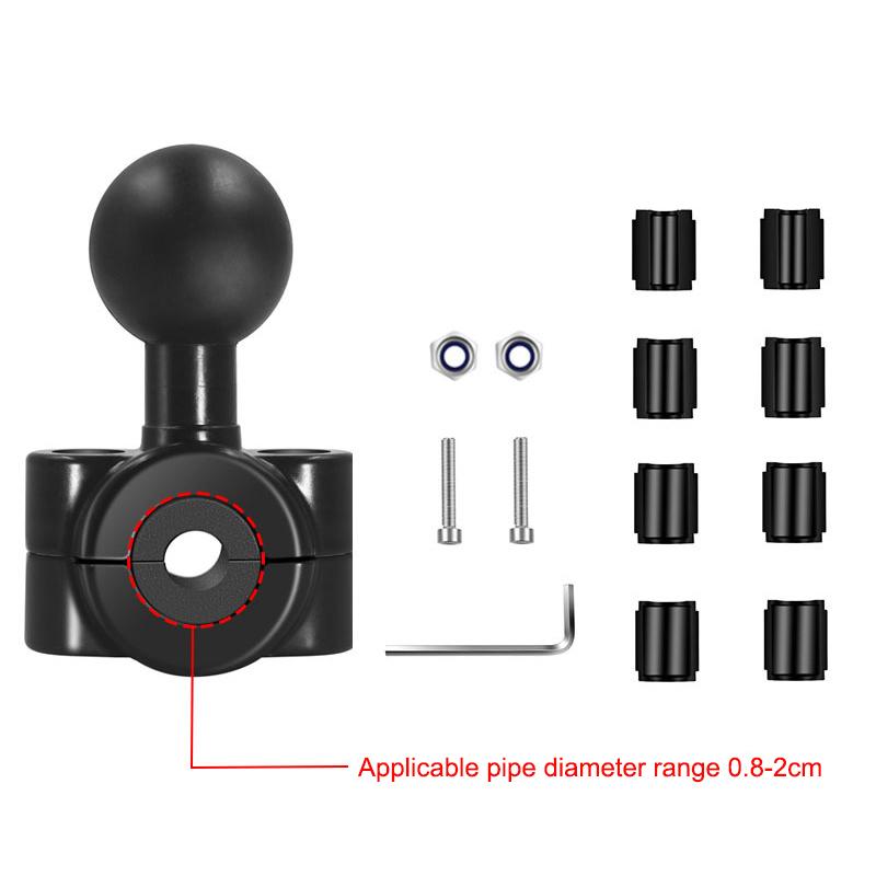 1 Inch Ball Head Mount Adapter Motorcycle Bicycle Handlebar Clip Clamp Rearview Mirror Bracket Holder Mounts Accessories