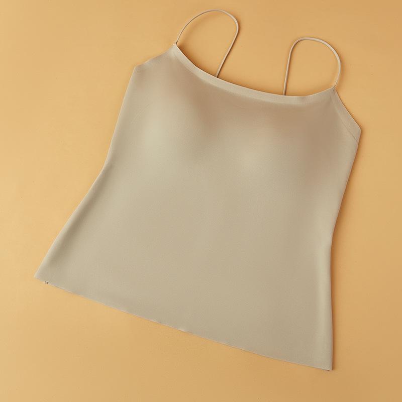 Women s Strappy Back Tank Top with Built-in Padded Bra - Seamless, Lightweight, and Invisible for Summer One Size (40-60 kg)