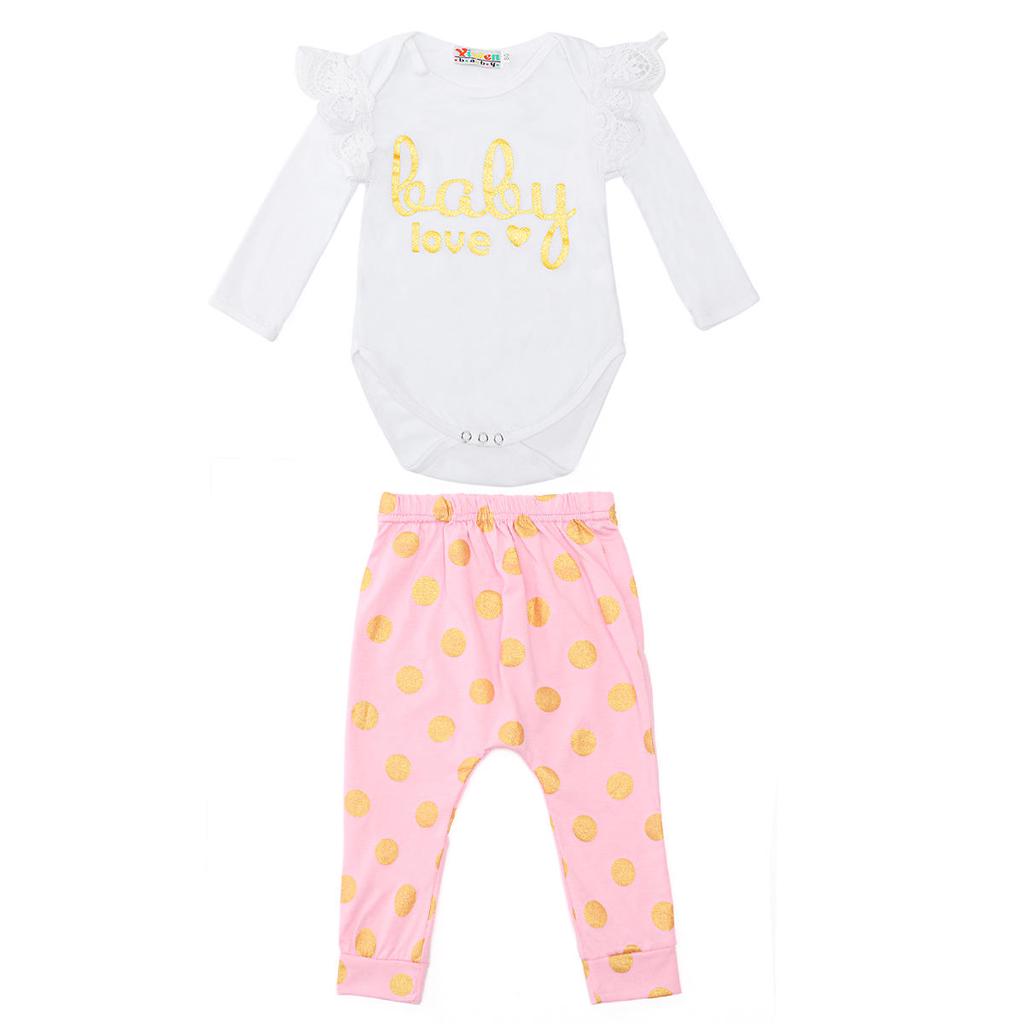 Completo Bimba 2 Pezzi | Maglia Manica Lunga + Pantaloni | Cotone 100% | Bottoni A Pressione - Foto 5