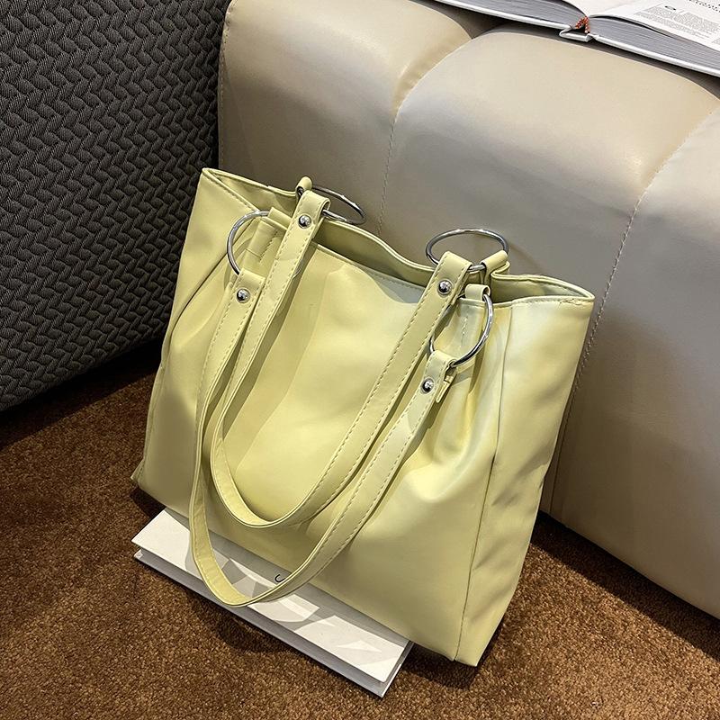 Borsa a tracolla quadrata con fibbia magnetica tinta unita da donna, per il tempo libero, in PU, con tracolla inclinata, grande capacità