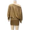 European & American Women's 2026 Spring Fashion One-Shoulder Cut-Out Hot Stamping Bodycon Dress