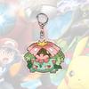 Kawaii  Acrylic Keychains Pikachu Rowlet Mewtwo Gengar Eevee Squirtle Lucario Gyarados Psyduck Keyrings Pendants Figure