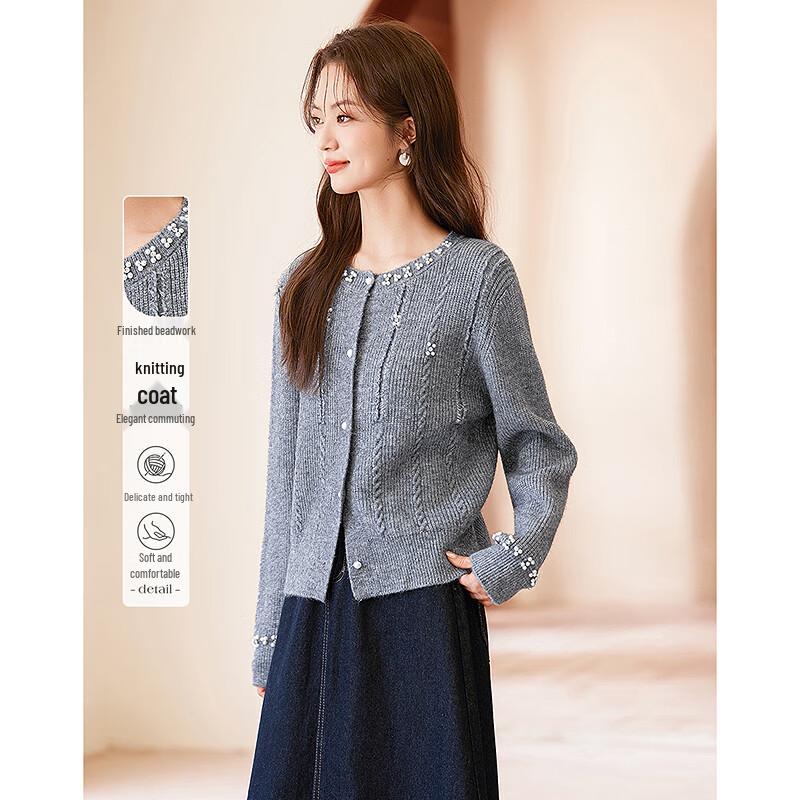 

Женский элегантный вязаный укороченный жакет One Size