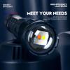 Strong Power 9000LM Flashlight Dual Led Zoom Torch 10 Lighting Modes USB Rechargeable Outdoor Portable Camping Fishing Lantern