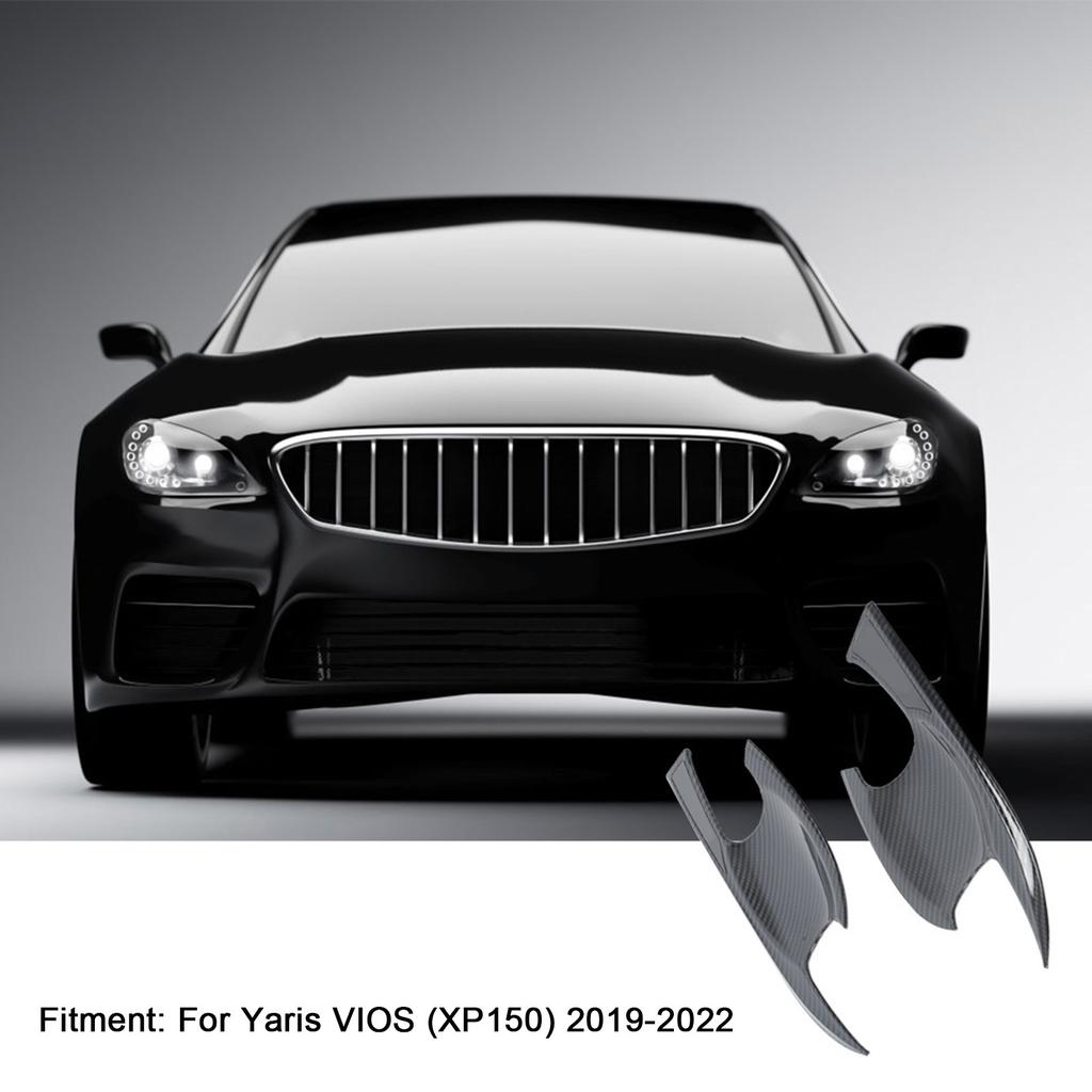 4Pcs Car ABS Door Handle Bowl Cover for Yaris VIOS XP150 2019‑2022(Carbon Fiber)