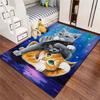 3D Cartoon Anime Cute Cat Customizable Flannel Carpet Living Room Bedroom Decoration Bathroom Kitchen Anti Slip Game Area Carpet
