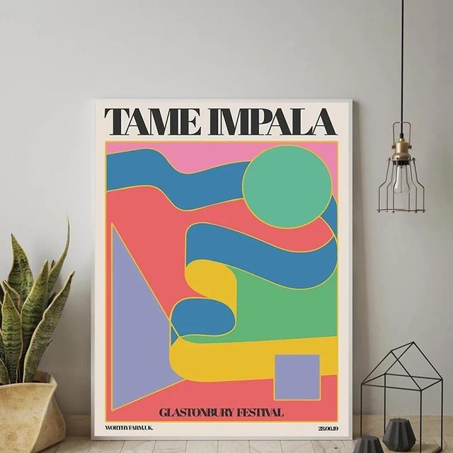 Tame Impala Psychedelic Poster And Prints Rock Music Band Tour Art Canvas Painting Wall Art Pictures For Living Room Home Decor