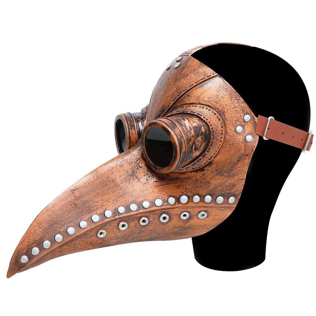 Halloween Plague Doctor Steampunk Mask - Gothic Black Death Costume Accessory