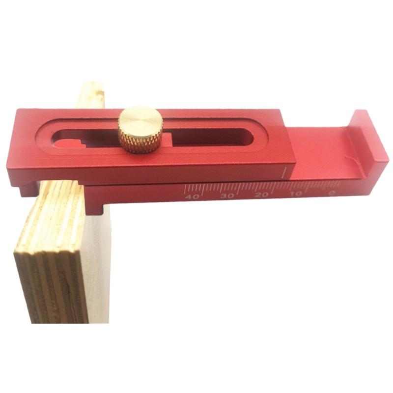 Woodworking Table Sawing Gaps Gauge Movable Measuring Block Line Ruler Mortise Tool Depth Measuring Ruler Tool