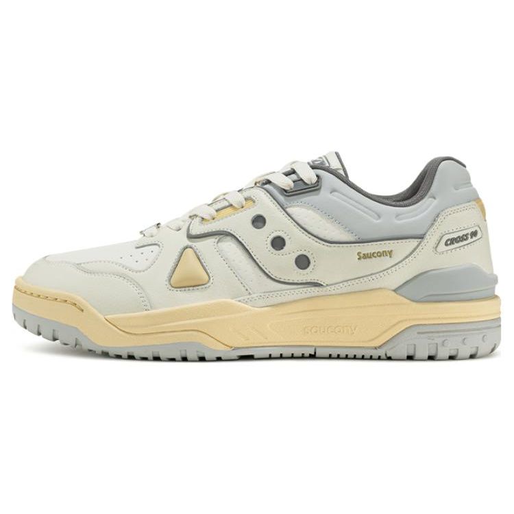 SAUCONY Cross 90 Non-Slip Durable Low-Top Skate Shoes Unisex Skate Shoes White Gray S79035-19