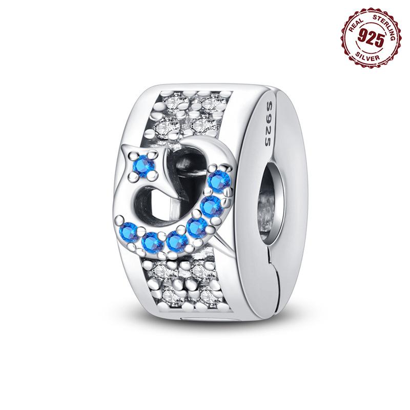 

Бусины с фиксированным зажимом и пряжкой из стерлингового серебра S925 с камнем