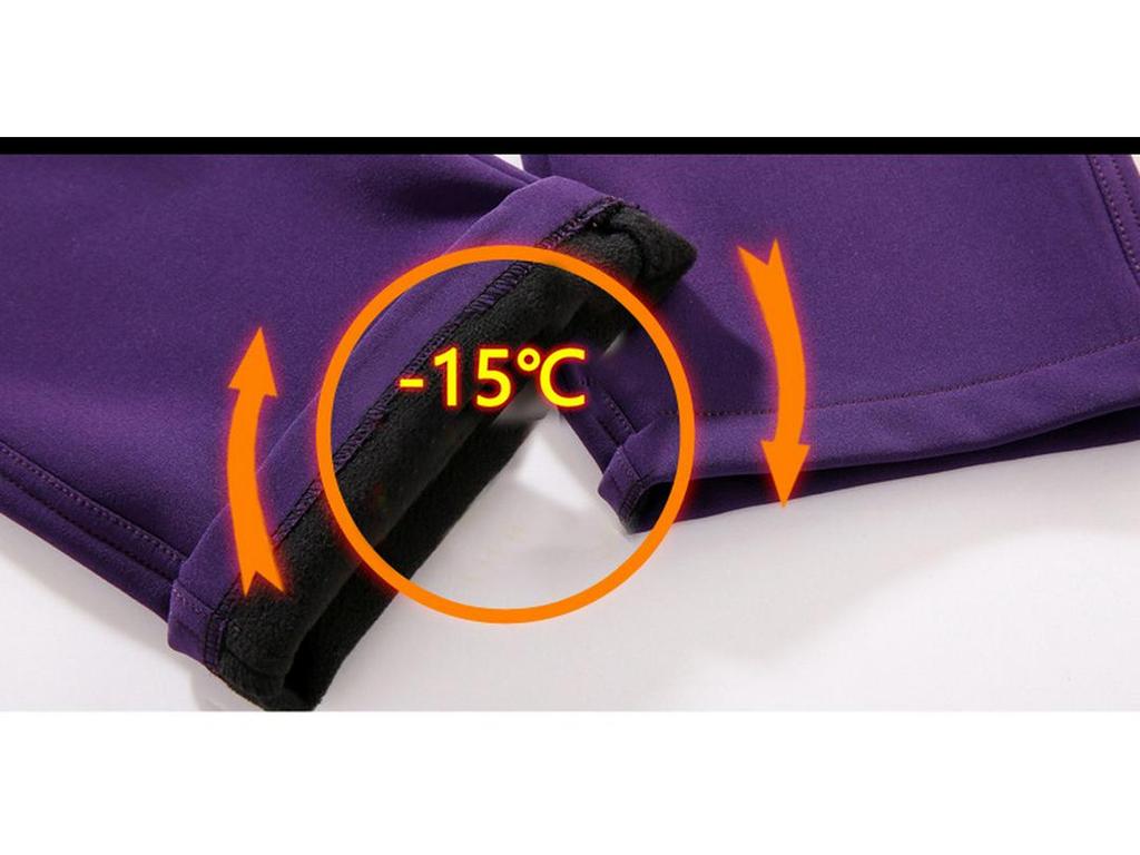 New Winter Softshell Fleece-Lined Waterproof Couples' Hiking Pants, Windproof, Plus Size for Men and Women