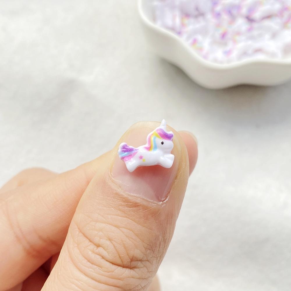 50Pcs New Mixed Nail Art Resin Unicorn Designer Charms Rhinestones DIY Craft For Nail 3D Decorations