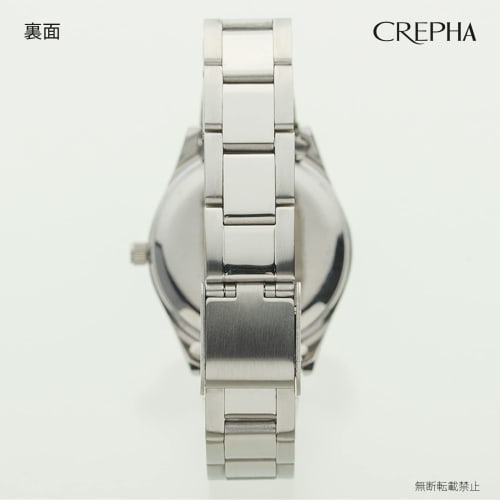 Creffer Watch Analog Women's Solar Rechargeable Metal Band Silver SM-AL167-WTS