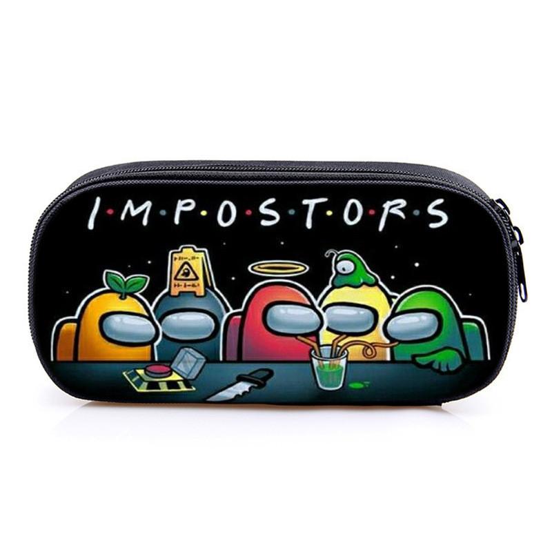 Among Us Game Characters Print Single Layer Stationery Storage Bag For Students
