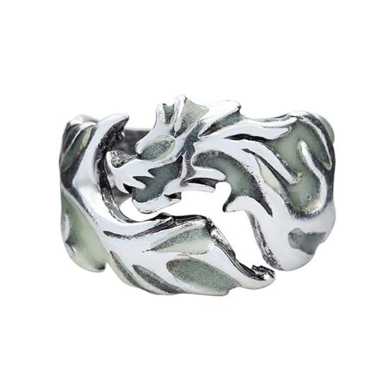 Luminous Ring Eye-catching Rust-proof Glowing Men's Dragon Shaped Ring