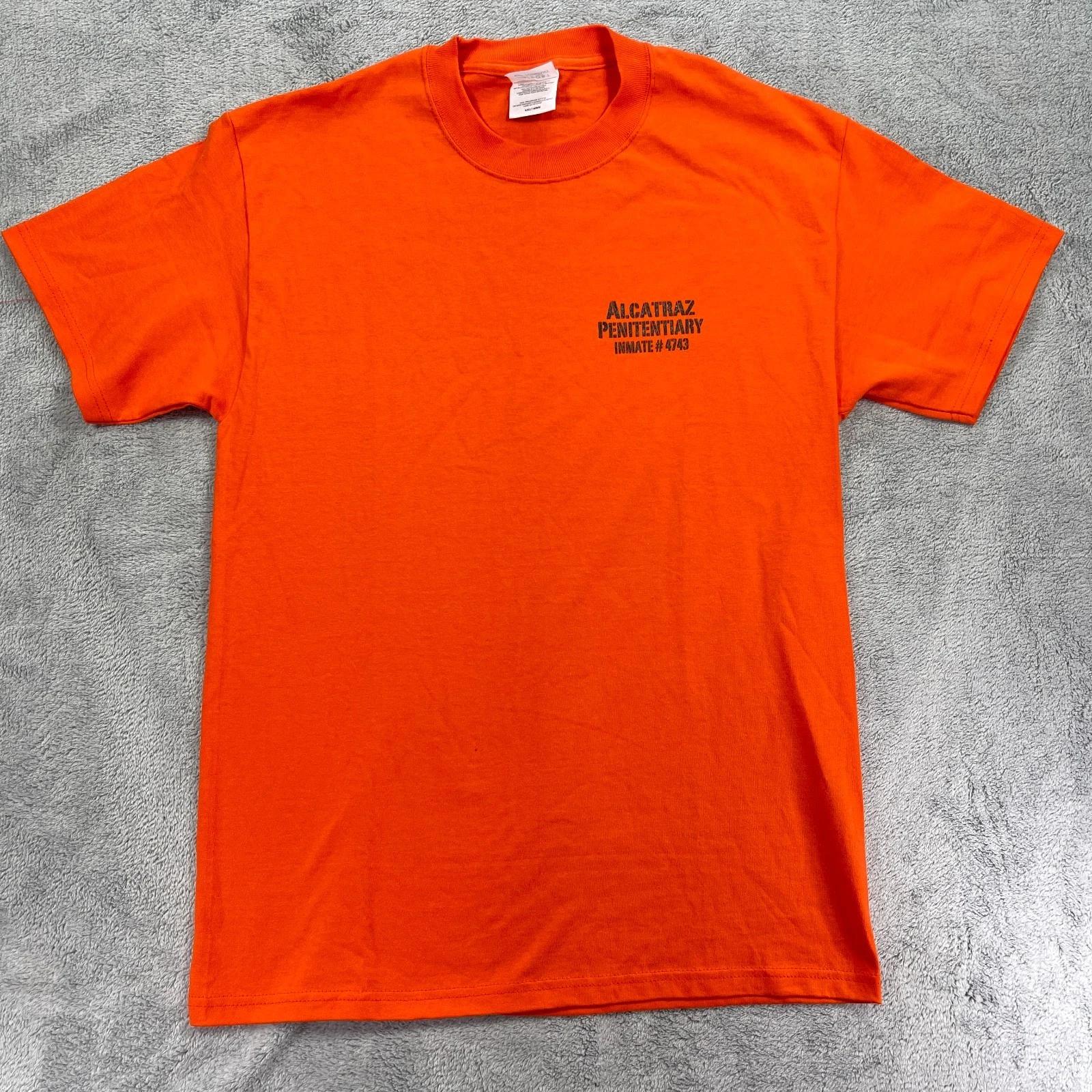 

Port & Company Alcatraz Penitentiary Inmate #4743 T-Shirt Mens Medium Orange L