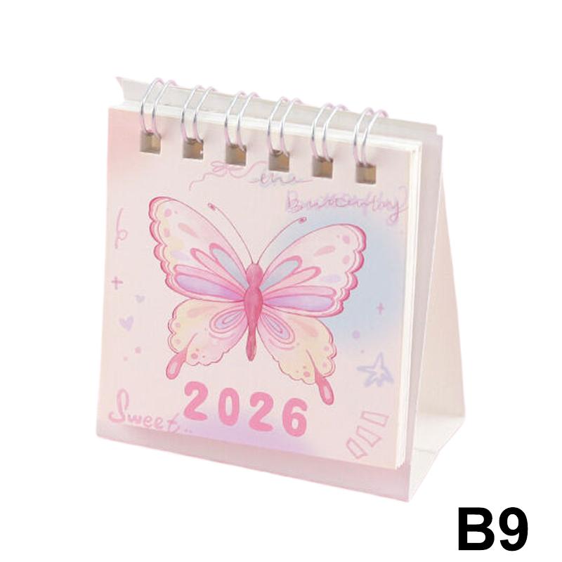 2026 Mini Calendars Creative Desk Portable Travel Calendars With Butterfly Capybara Designs Monthly & Weekly Planner Calendar