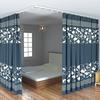 Modern Flexible Ceiling Curtain Track System with Multiple Hooks and Brackets