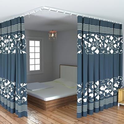 Modern Flexible Ceiling Curtain Track System with Multiple Hooks and Brackets