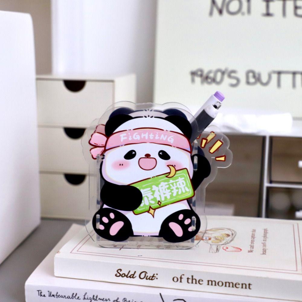 Cartoon Stationery Storage Box Creative Makeup Brush Storage Bucket Panda Pen Holder  Student