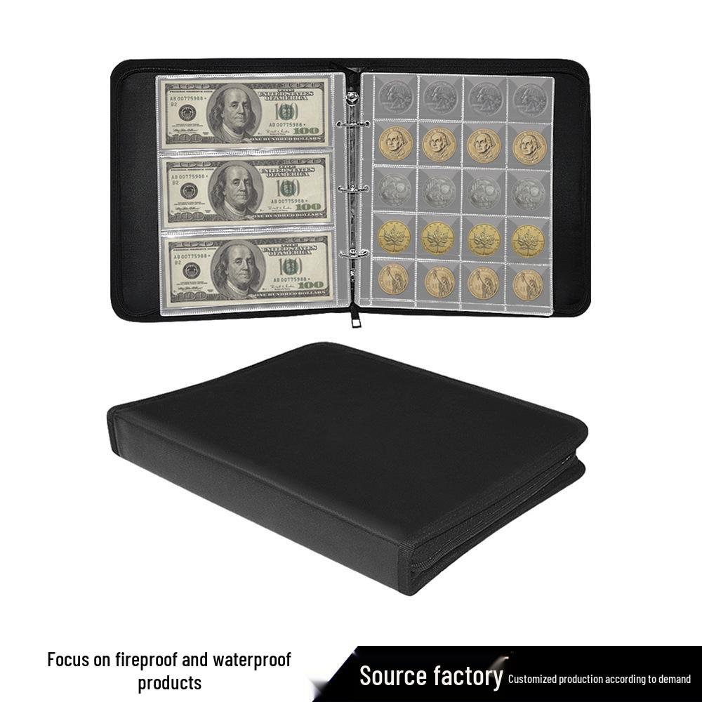 Fireproof Zodiac Coin and Banknote Collection Album