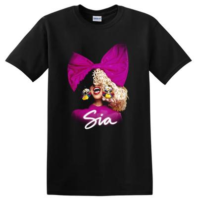 Sia Australisk Sångare Popstjärna Porträtt Musik Grafisk T-shirt Fläktkläder T-shirt