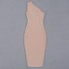 Schmal geschnittenes neues modisches und sexy enges ärmelloses Design mit schrägem Schulterauschnitt und geschlitztem Saum Bandagekleid Damen