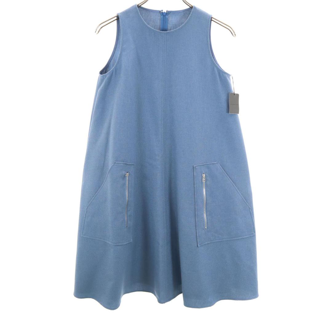 Unused ESTNATION Made In Japan Linen Blend No Sleeve ZIP Pocket One Piece Women Used