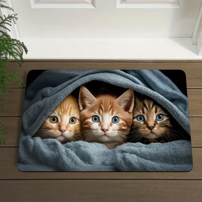 1 Pieza Alfombras Antifatiga para Cocina Estampado de Gato Impermeable Antideslizante Gruesa Acolchada Esterilla de Cocina Resistente Confort Esterilla para Estar de Pie para Cocina Baño