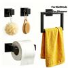 4-piece Bathroom Accessory Set, Towel Ring Set, Stainless Steel Toilet Paper Holder, Towel Ring, Bathrobe Hook, Wall Mounted
