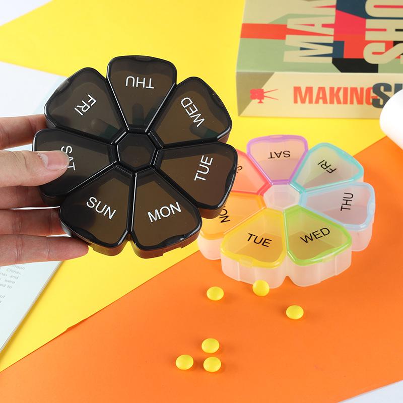 Portable Travel Vitamin Pill Box Cases Container Organizer Storage Tablet 7 Days 7 Grids Medicine Pills Fish Oils