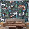 "Winter Gnomes and Woodland Scene" Pattern Wall Hanging Tapestry Decorative Tapestry Home Decor for Bedroom and Living Room