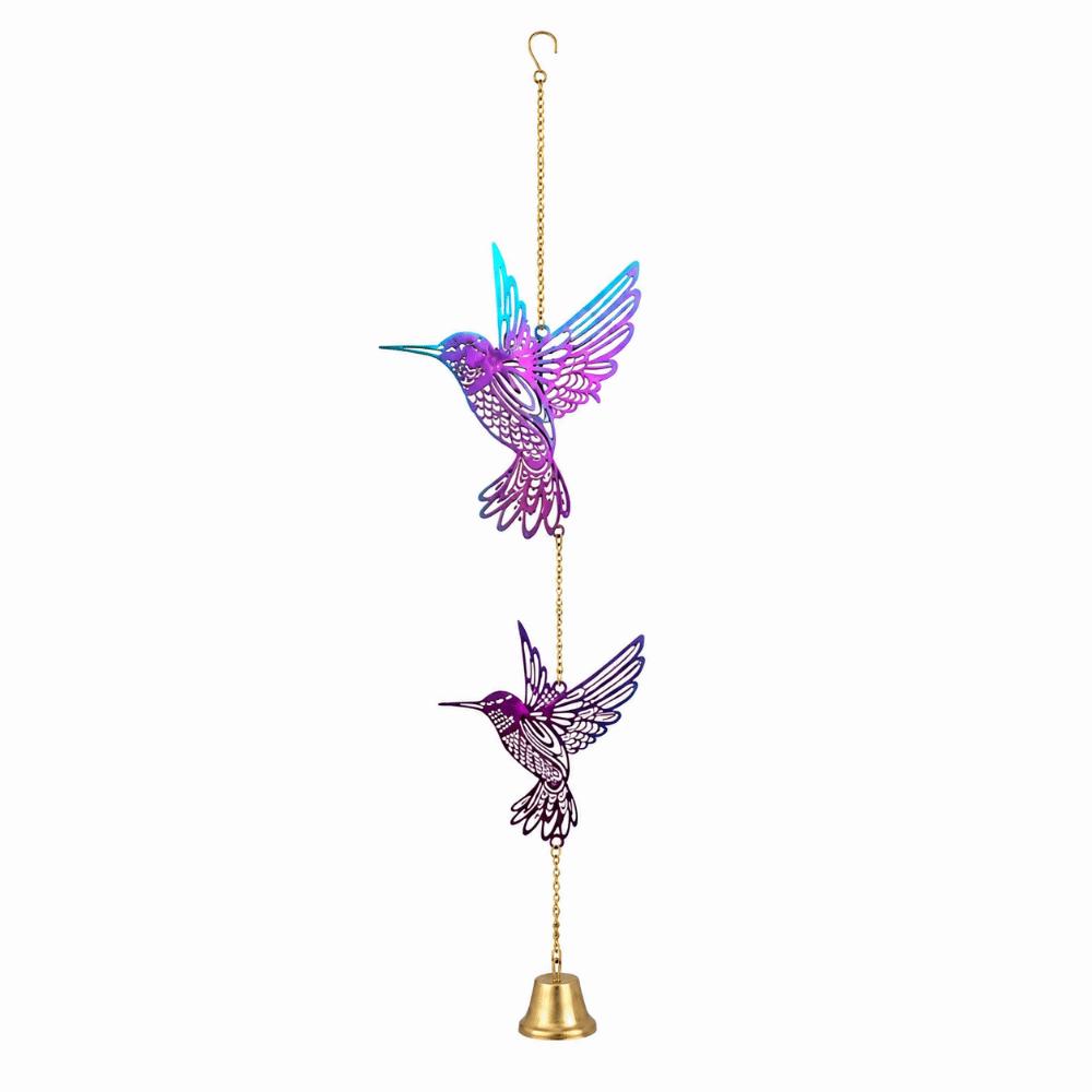 Garden Decor Hanging Wind Chime Hanging Pendant Hummingbird Wind Chimes Metal Bird Bell Tree Decor