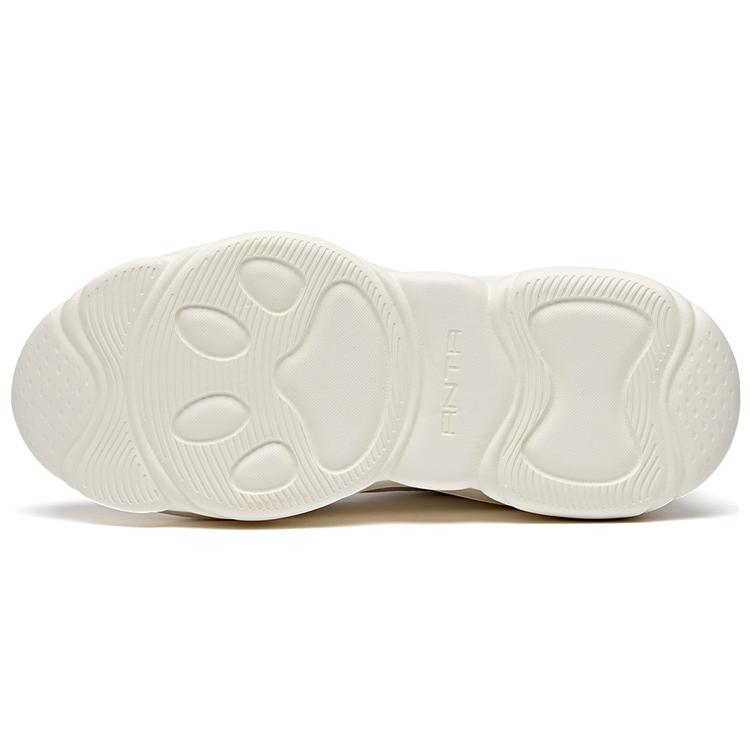 Anta Life Collection Life Cushioning Slip Resistant Abrasion Resistant Low Top Chunky Sneakers Women's Ivory White 122018887-1