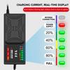 Black 200V-220V 50Hz Electric Vehicle Charger With 7 Light Display Power Display Current Protection/ Leakage Protection/full Pulse