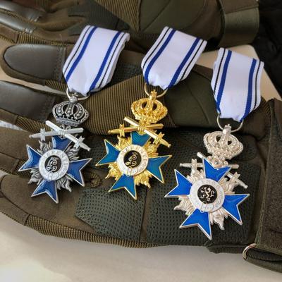 Germany, Bavaria, Crown Cross, Metal Enamel Badge, Soviet Commemorative Medal, Badge, Includes Gift Box