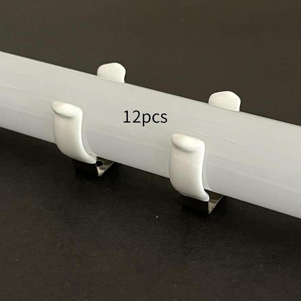 12 Pieces T8 Clips Holder Bracket for Led Tube, Sturdy Pipe Clamps Mounting Accessories Home