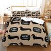 Cute Dog Luxury Bedding Set  3D Print For Adult Kid Twin Single Queen King Full Size Bedroom Animal Cartoon Duvetcover Sets