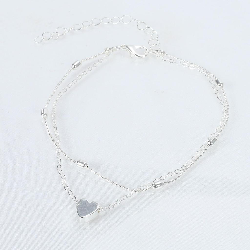 Anklet Fashion Oval Bead Chain Love Anklet Women's Foot Accessories Beach Anklet