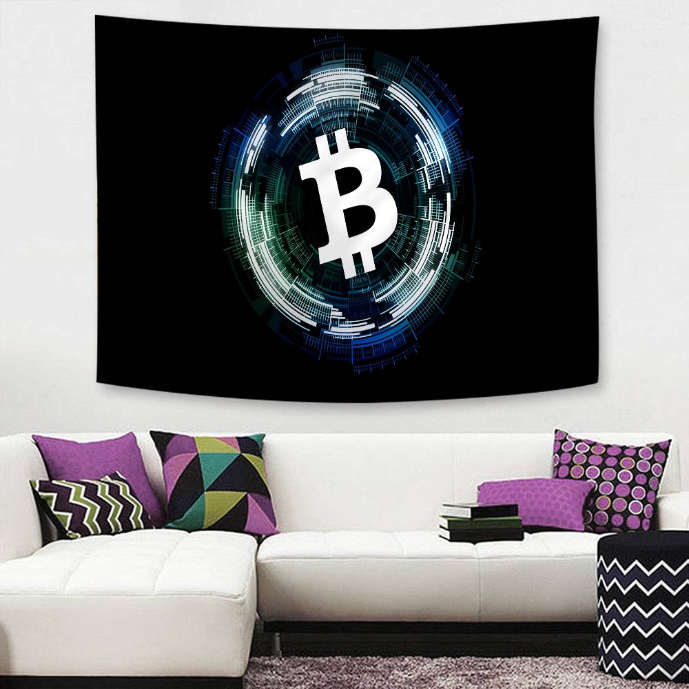 Crypto Currency Colorful Tapestry Wall Hanging Cheap Hippie Wall Hanging Bohemian Wall Tapestries Mandala Wall Hanging Sheets