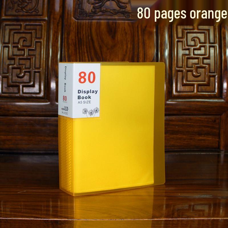 A5 Vícevrstvý průhledný držák na dokumenty se 40/60/80/100 kapsami na účtenky a pro třídění.