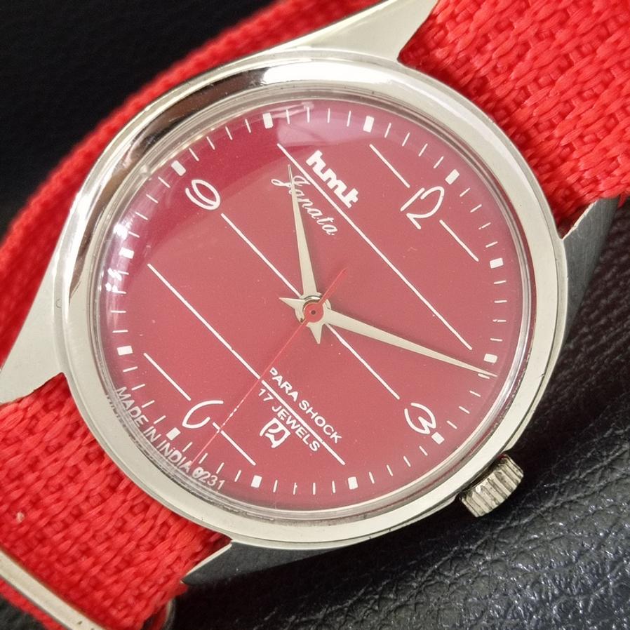 

HMT JANATA INDIAN HAND-WINDING MENS RED DIAL WATCH a430265-2 R102-a430265