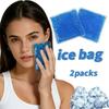 2PCS Small Reusable Gel Ice Pack, Soft Flexible Cold Pack for Face Body Arms Legs, Portable Cooling for Travel Gym Daily